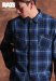 RATS / COTTON FLANNEL BLUE CHECK SHIRT