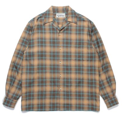 WACKO MARIA / CHECK OPEN COLLAR SHIRT