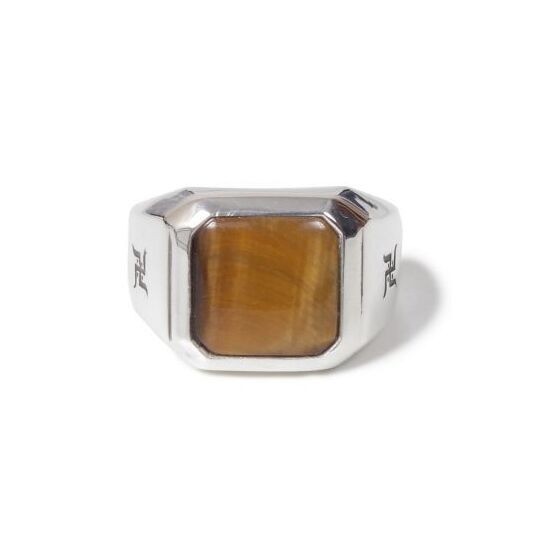 WACKO MARIA TIGER'S EYE SIGNET RING | www.jarussi.com.br