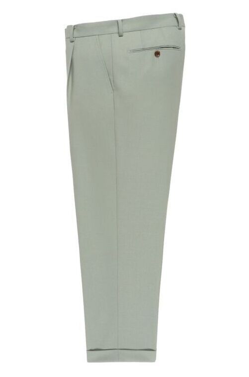 Wackomaria pleated trousers type2 mintダブル幅35cm