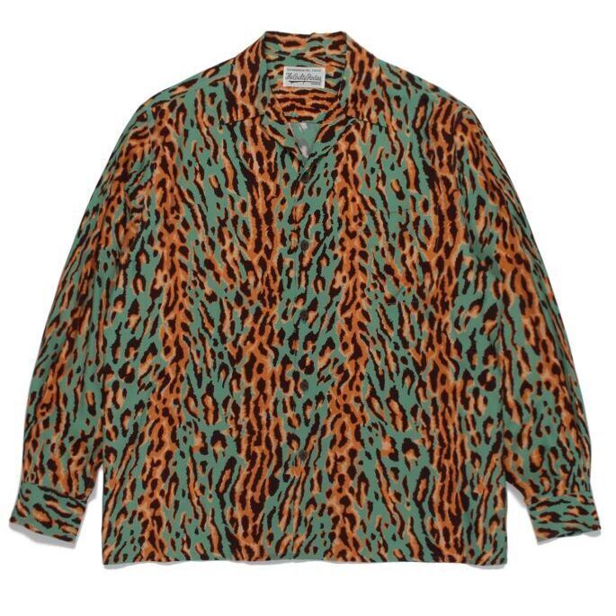 WACKO MARIA Leopard Open Collar Shirt