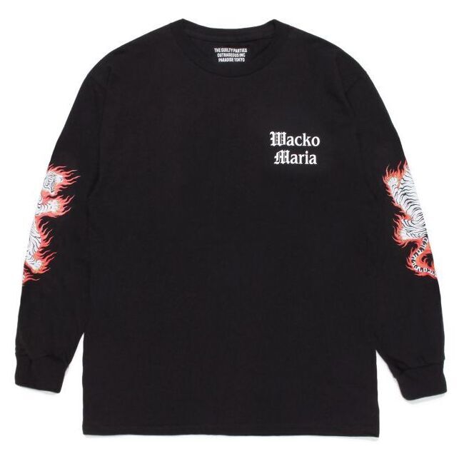 WACKO MARIA ロンT BLACK M - Tシャツ/カットソー(七分/長袖)