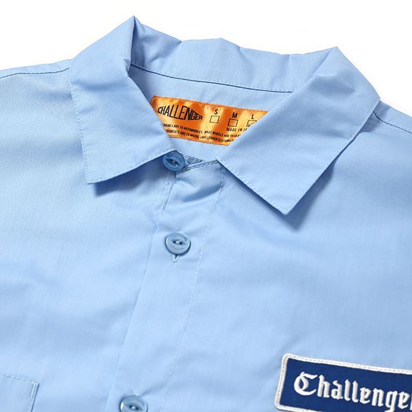 サムズチャレンジャー　CHALLENGER オープンカラーワークシャツ　M GREEN