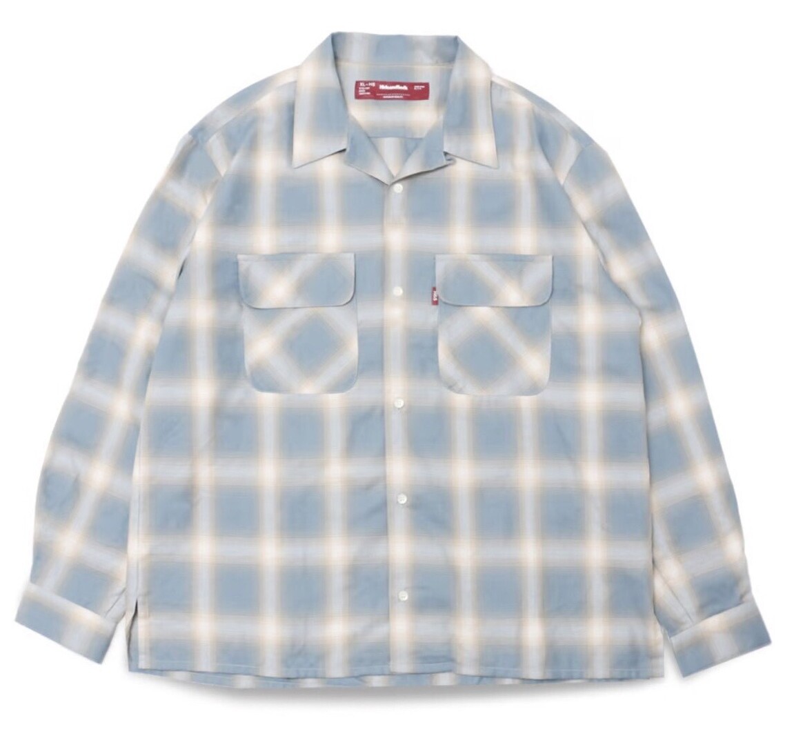 Ombre Check L/S Shirt(24ss) オープンカラーシャツ-ハイドアンド 